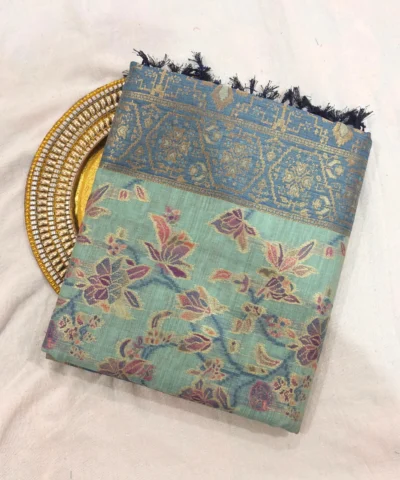 Cotton Kasuti Woven Saree — Rama Green