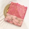 Cotton Kasuti Woven Saree — Baby Pink