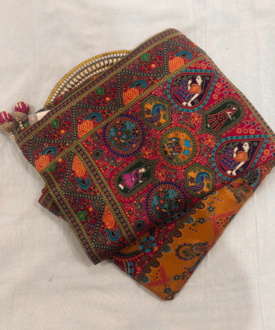 Viscose Kalamkari Saree Mustard Yellow | TARINÉ