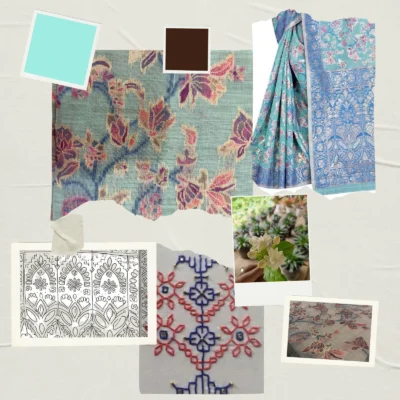 Cotton Kasuti Woven Saree — Rama Green — styling view