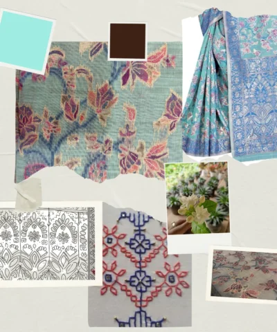 Cotton Kasuti Woven Saree — Rama Green — styling view