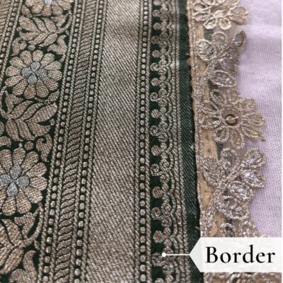 Katan Silk Woven Saree Ice Blue — view 4 | TARINÉ