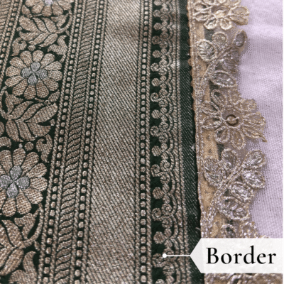 Katan Silk Woven Saree Ice Blue — view 4 | TARINÉ