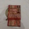 Viscose Banna-Banni Print Saree — Orange & Red