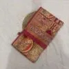 Viscose Banna-Banni Print Saree — Peach & Cream