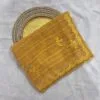 Viscose Chiffon Embroidered Saree — Mustard