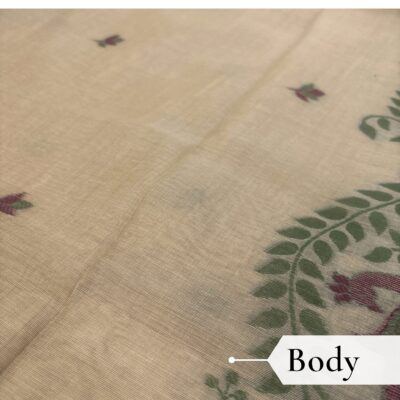 Cotton Mor Woven Saree — Lemon Yellow — Tyohar — draped, walking
