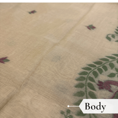 Cotton Mor Woven Saree — Lemon Yellow — Tyohar — draped, walking