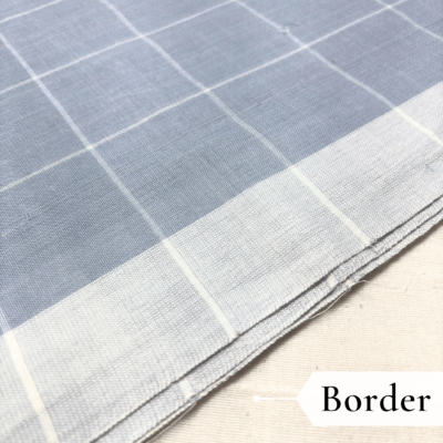 Khadi Monochrome Check Handloom Saree — Grey - Image 4