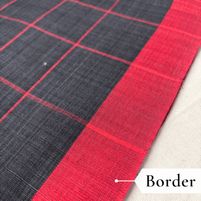 Khadi Check Handloom Saree — Black - Image 4