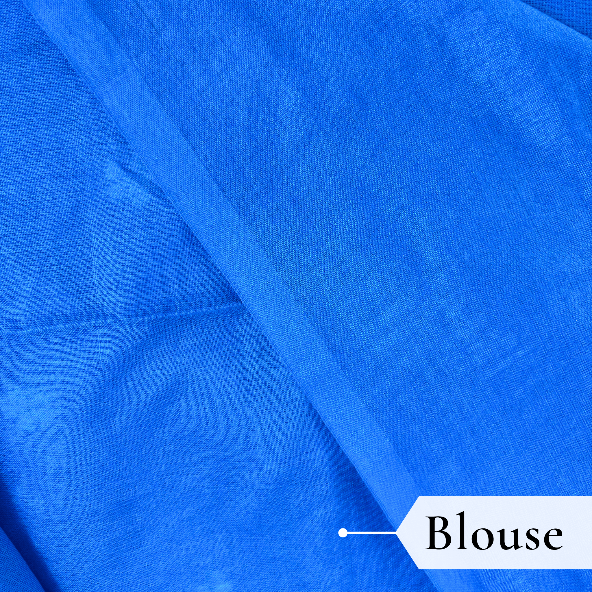 Khadi Harsingar Embroidered Saree — Sky Blue - Image 4