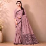 Cotton Kalamkari Woven Saree — Pink