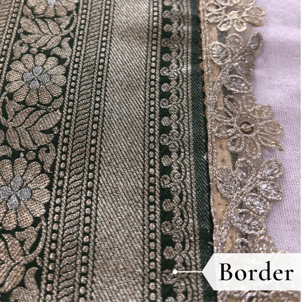 Katan Silk Woven Saree — Ice Blue, view 5